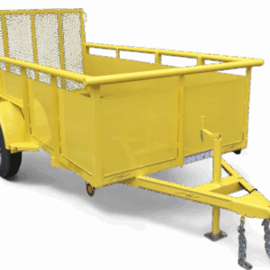 Bumper Single Axle Standard Duty Utility 22" Solid Side (3,500lb GVWR)