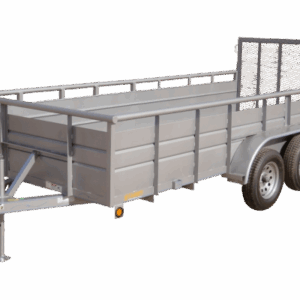 Bumper Tandem Axle Standard Duty Utility 22" Solid Side (7,000lb GVWR)